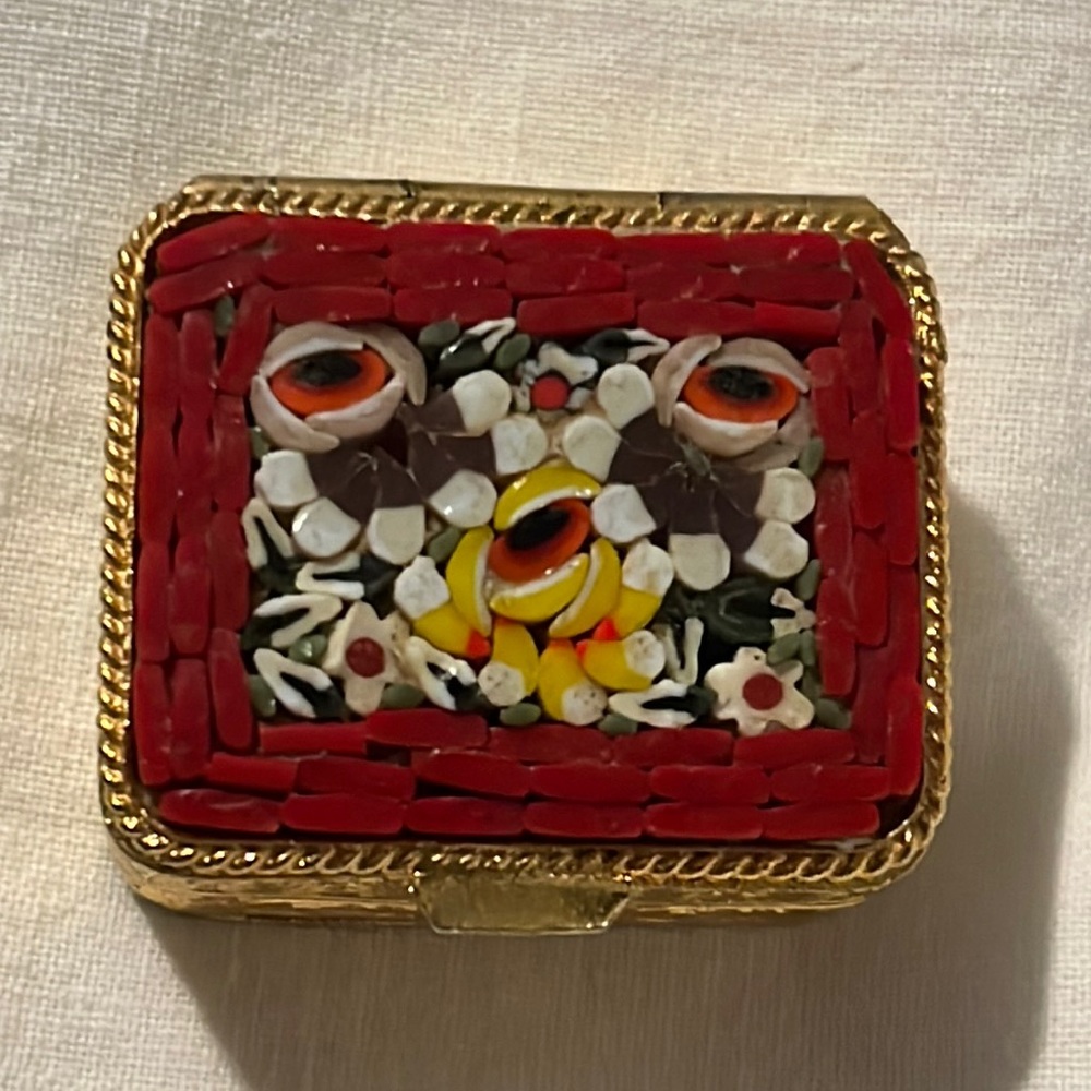 Micro-Mosaic Rectangular Little Pill Box - image 1